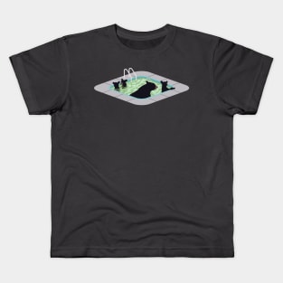 Pool Bears - Green Kids T-Shirt